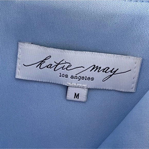 ✨NEW✨ KATIE MAY Flora Blue Cocktail Midi Dress M - Picture 9 of 13